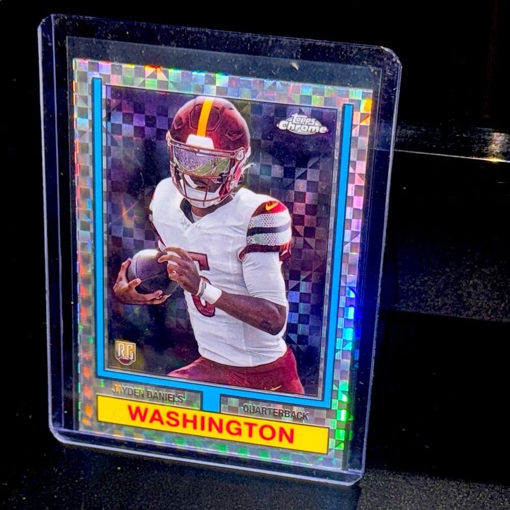 Jayden Daniels ROY checkered 74 reissue from TOPPS